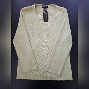 "City Silk" Silk Blend Lime Green Top - NWT - Size XL